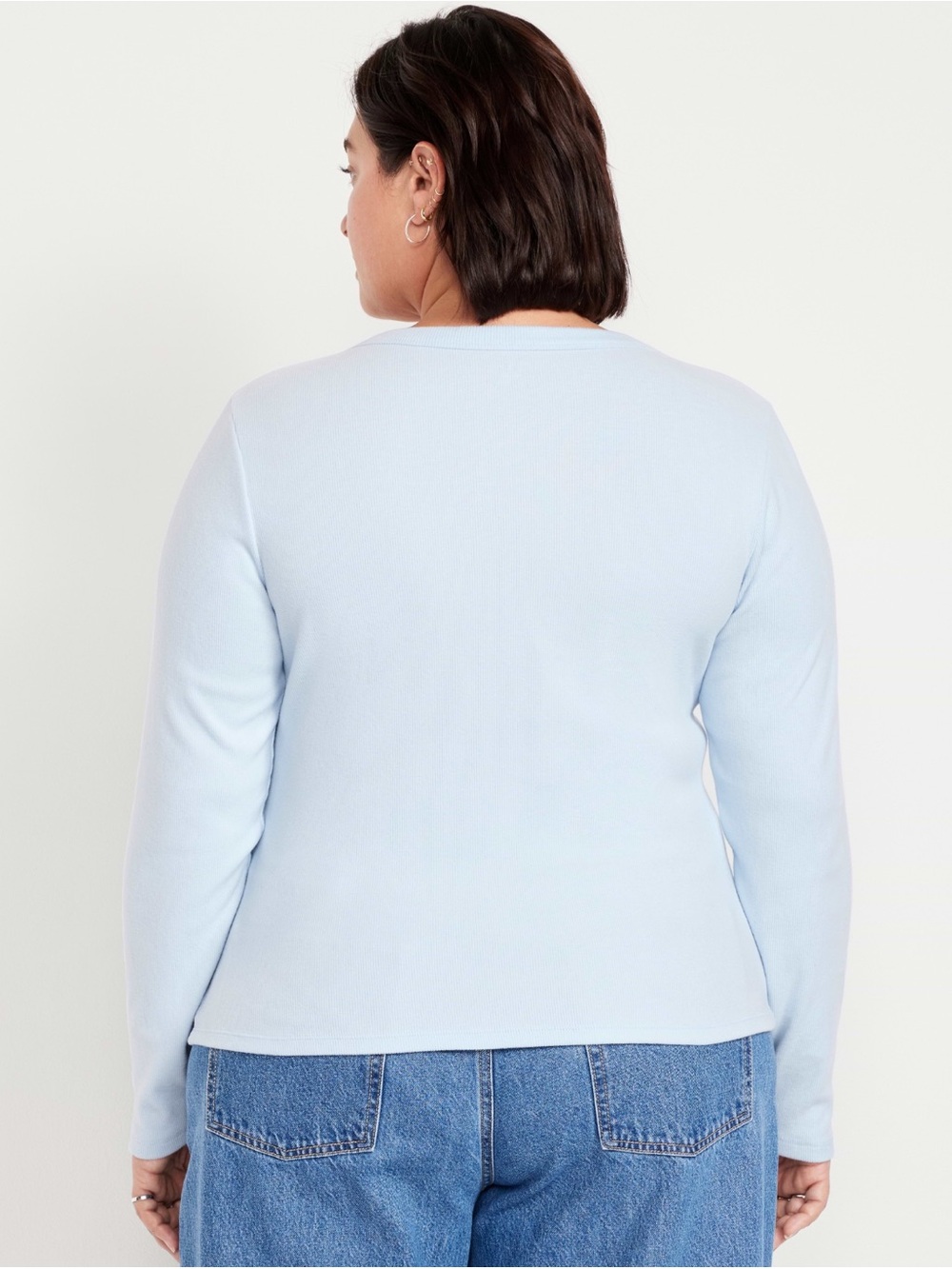 🆕 Old Navy Women's Cozy Snug Long-Sleeve V-Neck T-Shirt XL 16-18 - Picture 7 of 16